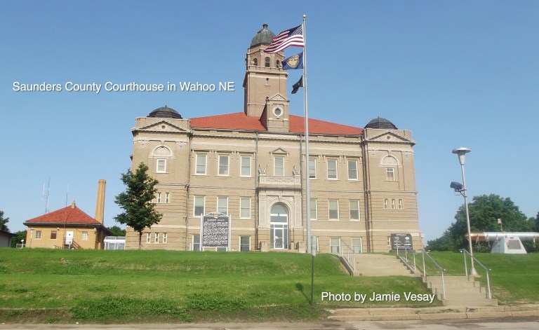 Saunders cnty NE courthouse in Wahoo Photo by Jamie Vesay WM LBLD DSCF6172