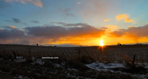 Sunset over farmland Nov 2014 Jamie Vesay JVdotcom WM IMG_5912 - Version 3